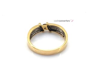 sortija oro 18k con piedra con diamante