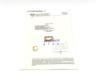sortija oro 18k con piedra con diamante