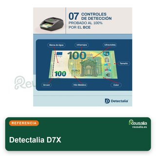 Detectalia D7X detector billetes falsos 7 sistemas