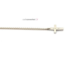 gargantilla oro 18k con piedra con diamante 22cm