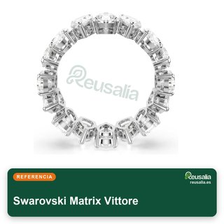Swarovski Anillo Matrix Vittore piedras plateado talla 52