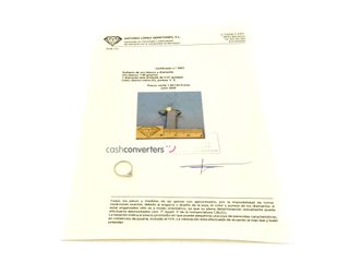 sello oro 18k con piedra con diamante