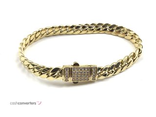 pulsera oro 18k con piedra con circonita