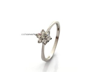 sortija oro 18k con piedra con diamante
