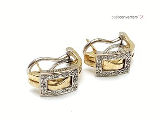 pendientes oro 18k con piedra con diamante