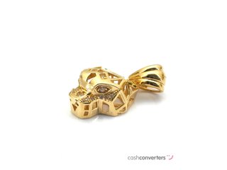 colgante oro 18k con piedra con circonita
