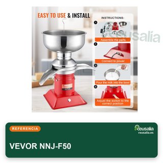 VEVOR separador leche centrífugo 30W acero