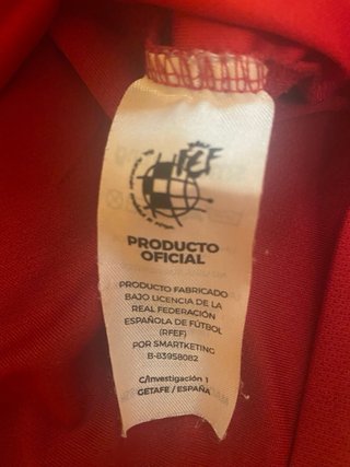 Camiseta Selección Española Fútbol Talla 14