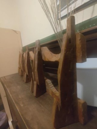 Perchero rústico de madera