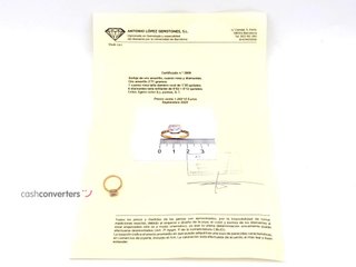 sortija oro 18k con piedra con cuarzo,diamante