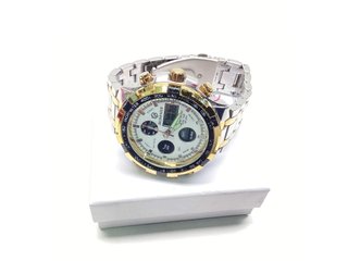 reloj pulsera caballero golden hour analógico-digital caballero tachymeter bicolor