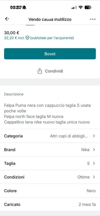 Vendo felpe e cappellino nero Nike