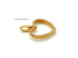 colgante oro 18k con piedra con diamante