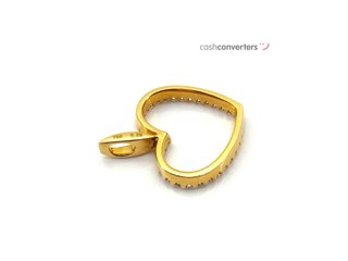 colgante oro 18k con piedra con diamante