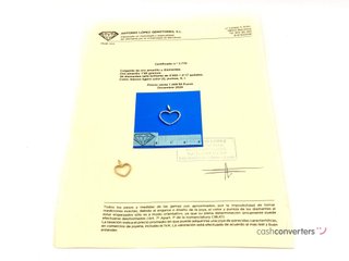 colgante oro 18k con piedra con diamante