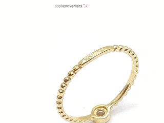 anillo oro 18k con piedra con circonita