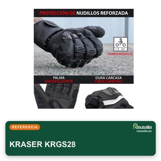 KRASER KRGS28 guantes moto calefactables invierno