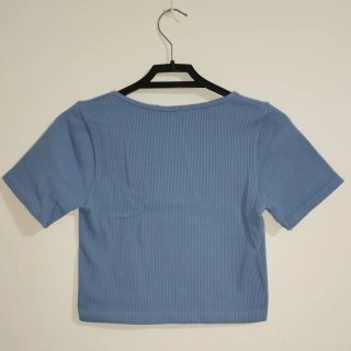 Top Stradivarius azul talla M