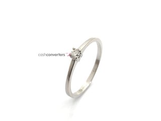 sortija oro 18k con piedra con diamante