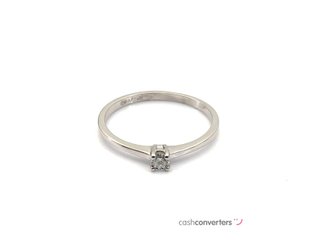 sortija oro 18k con piedra con diamante