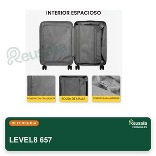 LEVEL8 maleta cabina rígida expandible azul