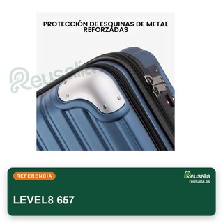 LEVEL8 maleta cabina rígida expandible azul