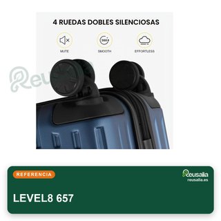 LEVEL8 maleta cabina rígida expandible azul