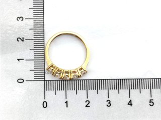 sortija oro 18k con piedra con circonita