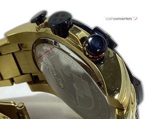 reloj pulsera caballero lanscotte chronograph ip gold
