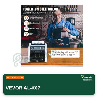 VEVOR contador billetes con detector falsos