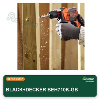 BLACK+DECKER Taladro martillo BEH710K-GB 710W