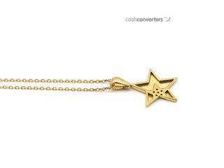 gargantilla oro 18k con piedra con circonita 22cm