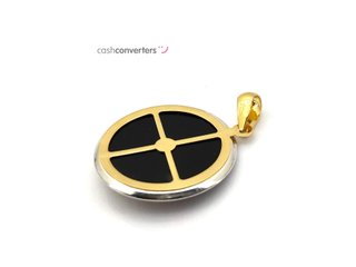 colgante oro 18k con piedra con circonita