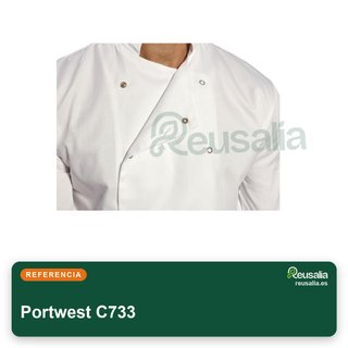 Portwest C733 chaqueta chef unisex bolsillo