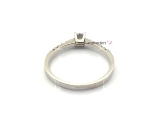 sortija oro 18k con piedra con circonita
