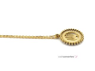 gargantilla oro 18k con piedra con circonita 20cm