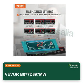 VEVOR B077D697MW contador billetes 1000/min UV