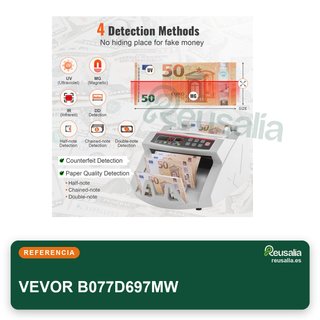 VEVOR B077D697MW contador billetes 1000/min UV