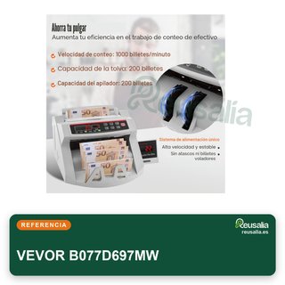VEVOR B077D697MW contador billetes 1000/min UV