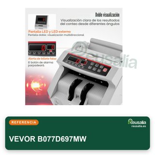 VEVOR B077D697MW contador billetes 1000/min UV