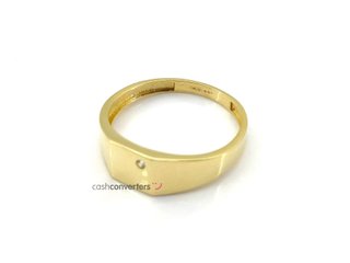 sello oro 18k con piedra con circonita t. 10 (15,92 mm)