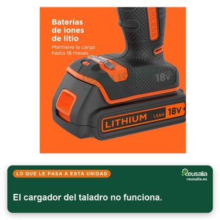 - BLACK+DECKER BL188KB-QW taladro percutor