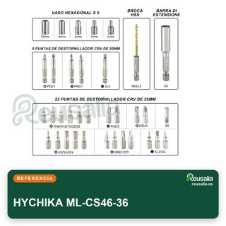 HYCHIKA destornillador eléctrico 6Nm portátil LED
