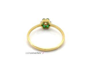 anillo oro 18k con piedra con circonita