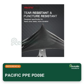 PACIFIC PPE guantes nitrilo resistentes negros