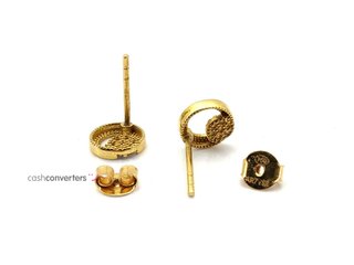 pendientes oro 18k con piedra con circonita