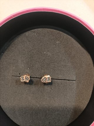 Pendientes ositos acero y piedras