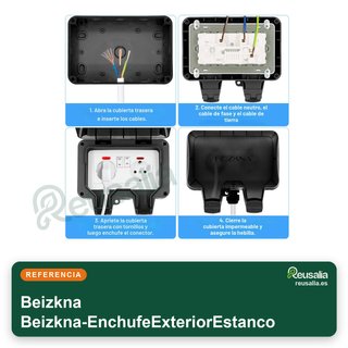 Enchufe exterior impermeable IP66 doble