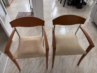 Juego de 8 Sillas Comedor Cocina Madera y Metal