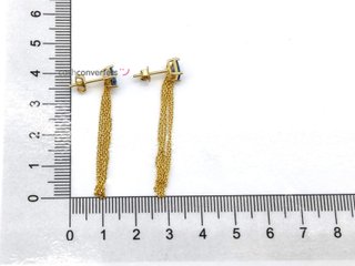 pendientes plata 925mm con piedra con circonita